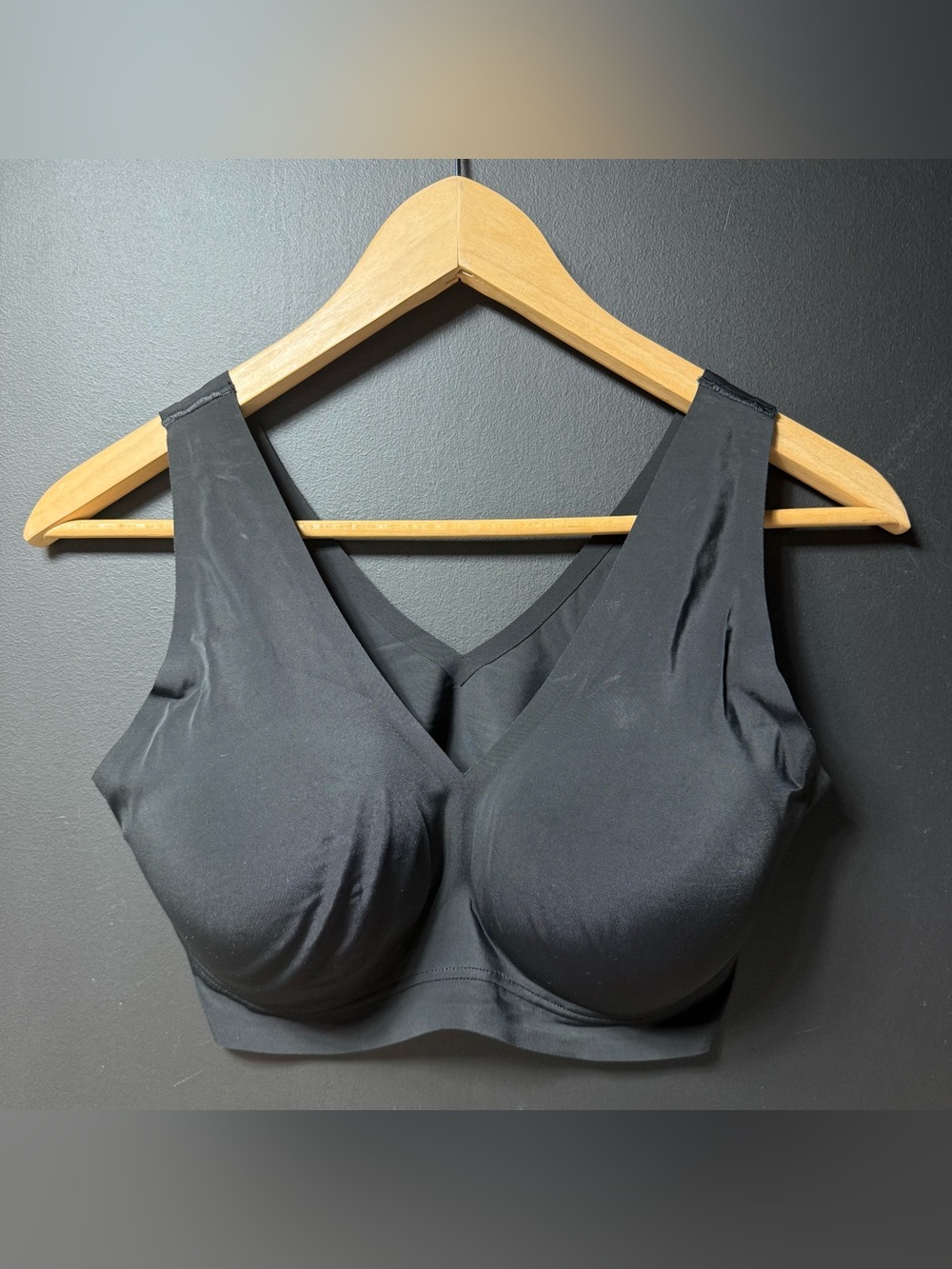 True & Co 14839# Lift V-Neck Bralette Lightly Lined Wire Free Bra Full Cup New